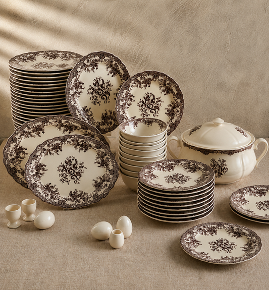 The Heritage Floral 42-Piece Dinnerware Set – Complete Service for 8